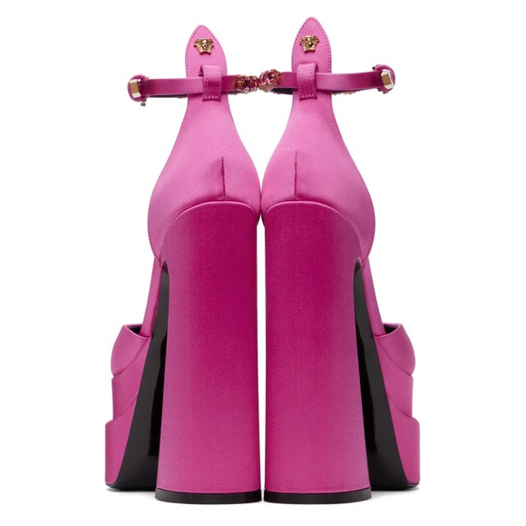 Versace Pink Platform Heels - Picture 3 of 9